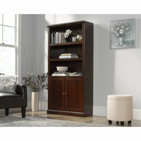 SAUDER 5 Shelf Bookcase W/doors Sec , Three adjustable shelves for flexible storage options 426415